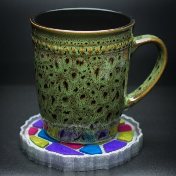 Colorful Mosaic Coasters – Set of 2 | Coffee Coasters | Wine Coasters - Picture 5 of 5